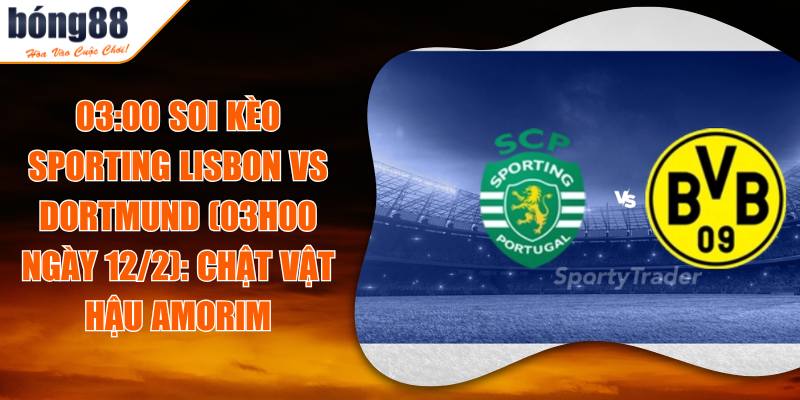 03:00 Soi Kèo Sporting Lisbon Vs Dortmund (03h00 Ngày 12/2): Chật Vật Hậu Amorim